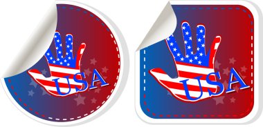 ABD Sticker etiket etiket kümesi