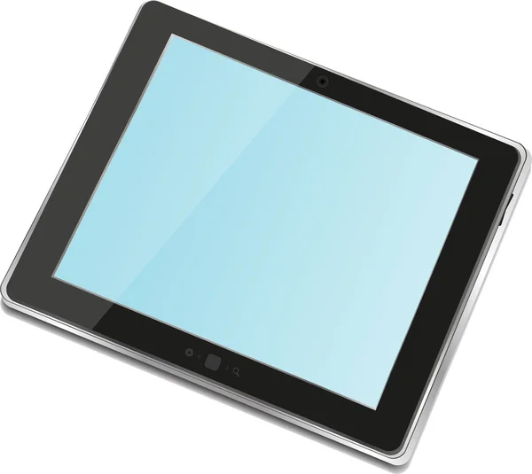 PC tablet nero ad alto dettaglio su sfondo bianco — Foto Stock