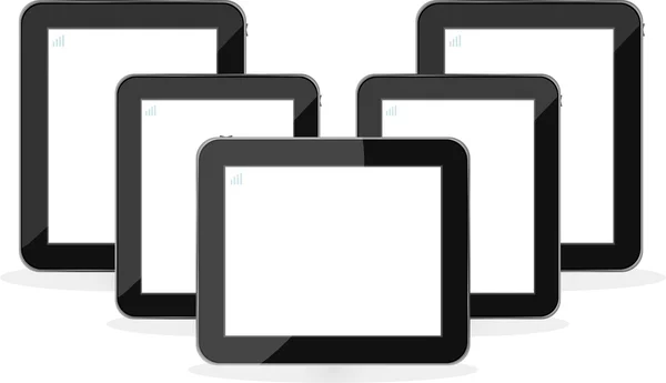 Цифровий планшетний ПК набір ізольований на білому — стокове фото