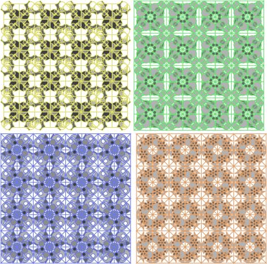 Dikişsiz damask deseni. yeşil zemin çiçek