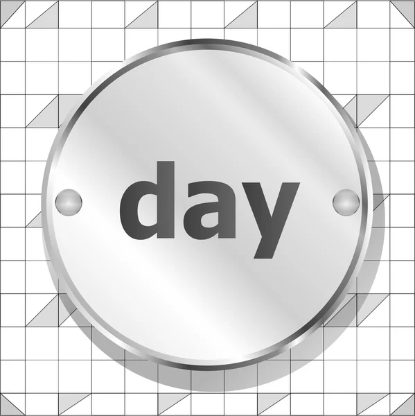 Słowo dnia przycisk metalowe — Zdjęcie stockowe