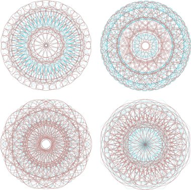 para birimi, sertifika veya diploma Guilloche desen