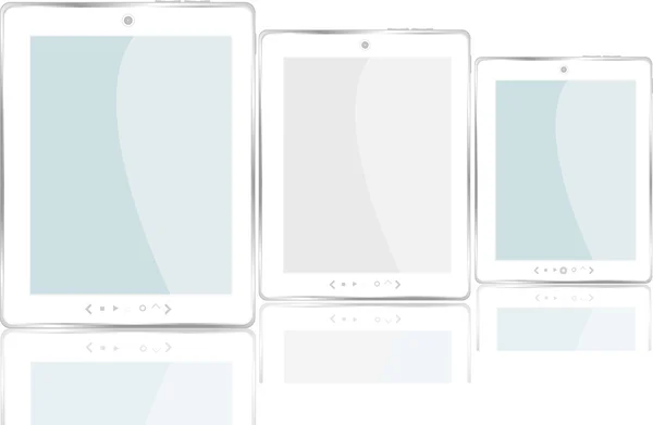 Zestaw nowoczesnych cyfrowych typu Tablet. na białym tle — Zdjęcie stockowe