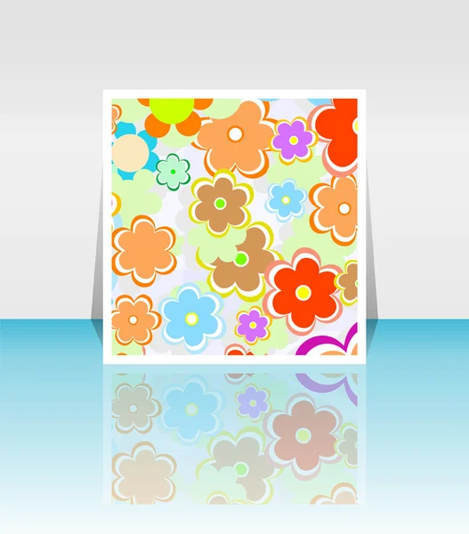 Ontwerp achtergrond van voorjaar bloemen brochure. verjaardag, Pasen of uitnodiging kaart — Stockfoto