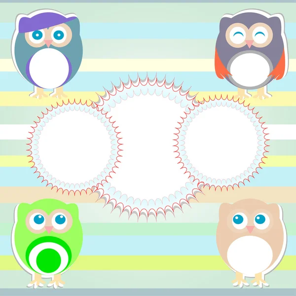 Cute owl set — Stock Photo, Image