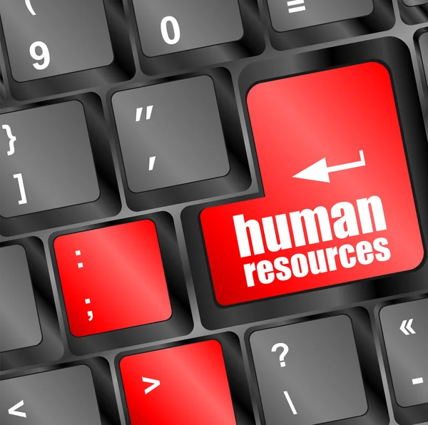 Human resources knop op de computer toetsenbord sleutel — Stockfoto