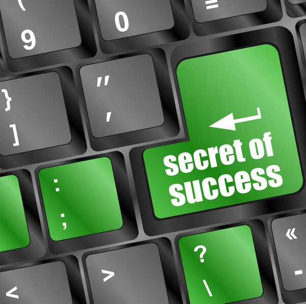 Secret of success button on computer keyboard key — Stock Photo, Image