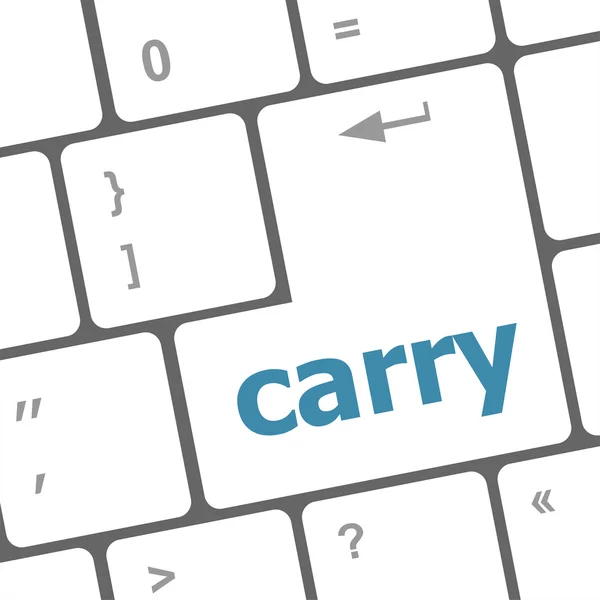 Carry button on computer pc keyboard key — Stock Photo, Image