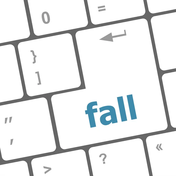 Кнопка падения на клавиатуре компьютера — стоковое фото