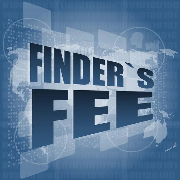 Finder fee word on digital touch screen — Stock Photo, Image