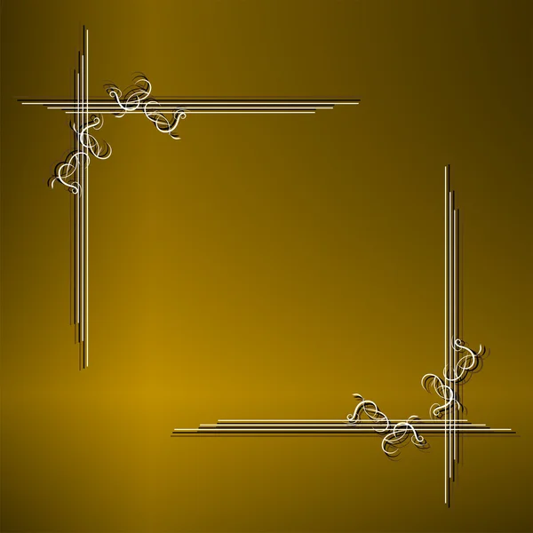 Illustration the luxury gold pattern ornament borders — Stock Photo, Image