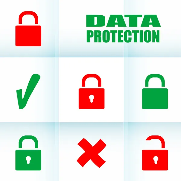 Säkerhetsbegreppet: lås på digital skärm, skydd av personuppgifter — Stockfoto