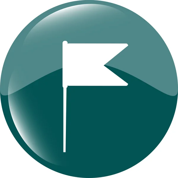 Sinal de bandeira ícone do botão web — Fotografia de Stock