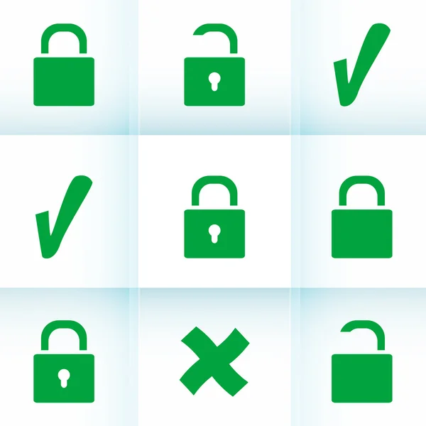Conceito de segurança: Conjunto de bloqueio na tela digital, proteção de dados — Fotografia de Stock