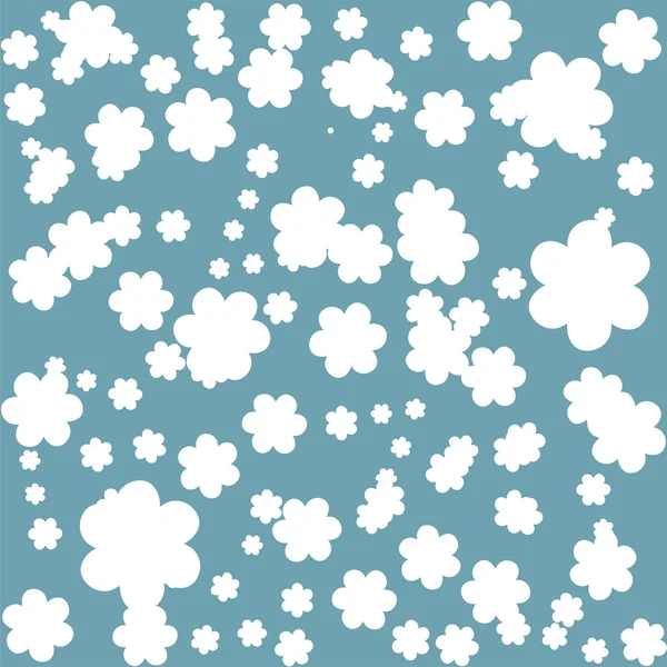 Elegante patrón sin costuras con flores abstractas en colores azules suaves —  Fotos de Stock