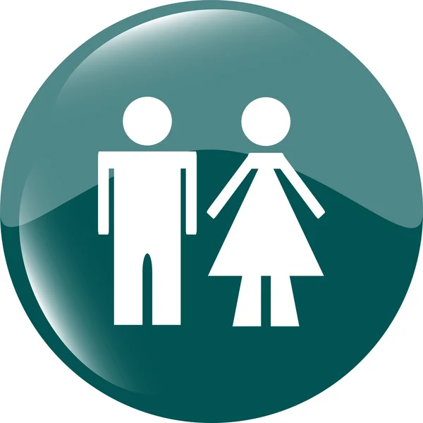 Simge tuvalet düğmesi, Erkek ve Kadın — Stok fotoğraf