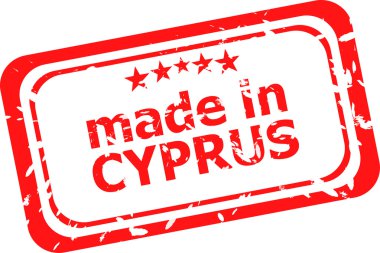 made ın Kıbrıs kırmızı lastik damgası