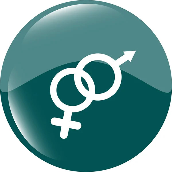 Round button with male female symbol — Stock Photo, Image