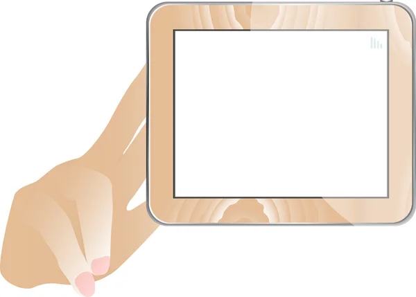 Boş ekran el ve tablet bilgisayar — Stok fotoğraf