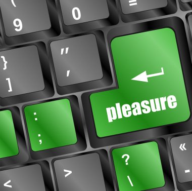 Keyif tuşlu bir klavye - sosyal konsept