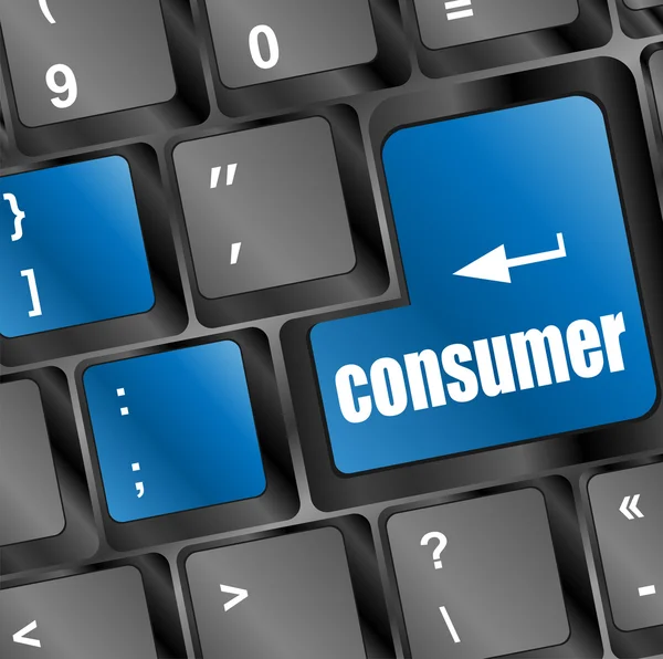 Consumentenbericht bij het invoeren van toetsenbord — Stockfoto