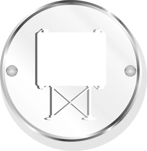 Direzione del segno sull'icona del pulsante in metallo — Foto Stock