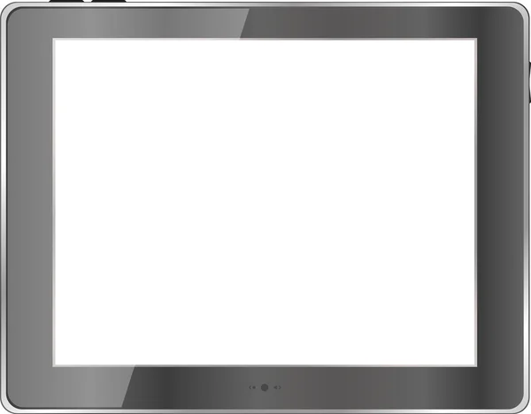 Zwarte abstracte tablet pc op witte achtergrond — Stockfoto
