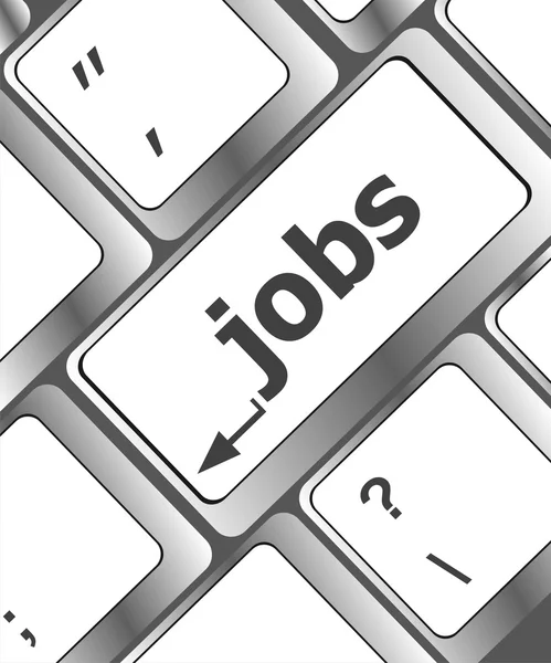 Computertastatur mit Jobs auf Eingabetaste - Geschäftskonzept — Stockfoto