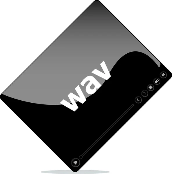 Wav on media player interface — Stock Photo, Image