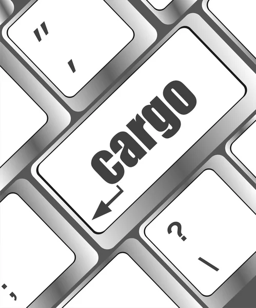 Cargo word on laptop computer keyboard — Stock Photo, Image