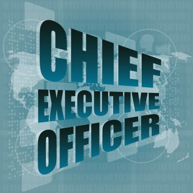 Dijital dokunmatik ekranda yönetici kelimesi