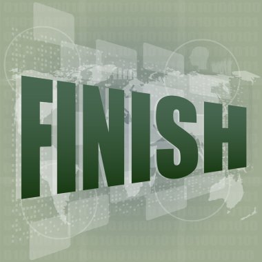 dijital ekrandaki sözcüğü bitir, görev kontrol arayüzü yüksek teknoloji