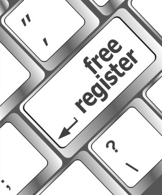 İnternet girişini gösteren ücretsiz kayıt bilgisayarı anahtarı