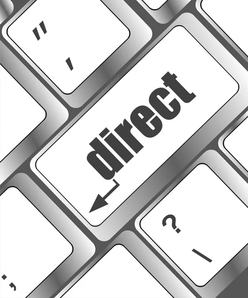 Het toetsenbord van de computer met directe sleutel. bedrijfsconcept — Stockfoto