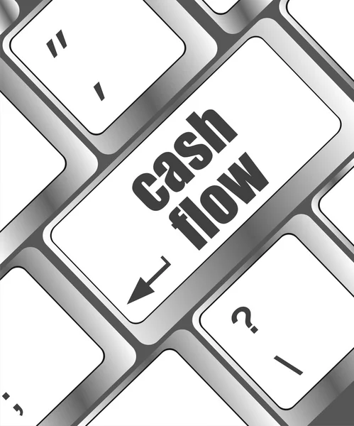 Cash flow investment concept with a button on computer keyboard — Stock Photo, Image