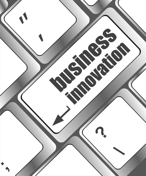 Business innovation - business concepts on computer keyboard — Stock Photo, Image