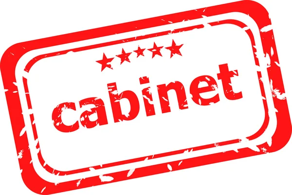 Cabinet on red rubber stamp over a white background — Stock Photo, Image