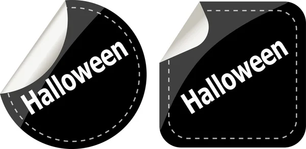 Felice Halloween set di adesivi rotondi — Foto Stock