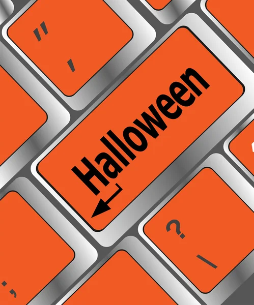 Хэллоуин слово на кнопке клавиши клавиатуры — стоковое фото