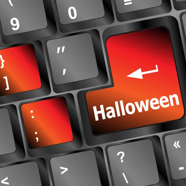 Tasto Halloween sulla tastiera del computer — Foto Stock