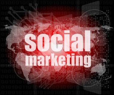 social marketing - digital touch screen interface