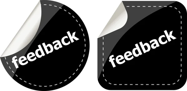 Etiqueta autocolantes definir etiqueta de negócios com palavra feedback — Fotografia de Stock