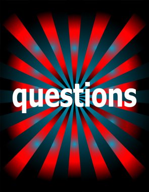 modern soru ve sunburst metin şablonu