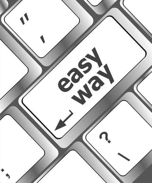 Easy way grüne Taste auf der Tastatur Nahaufnahme — Stockfoto