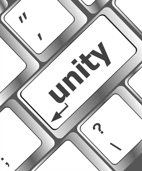Слово єдності на клавіатурі комп'ютера PC ключ — стокове фото