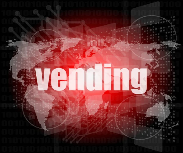 Business concept: vending words on digital screen, 3d — Stock Photo, Image