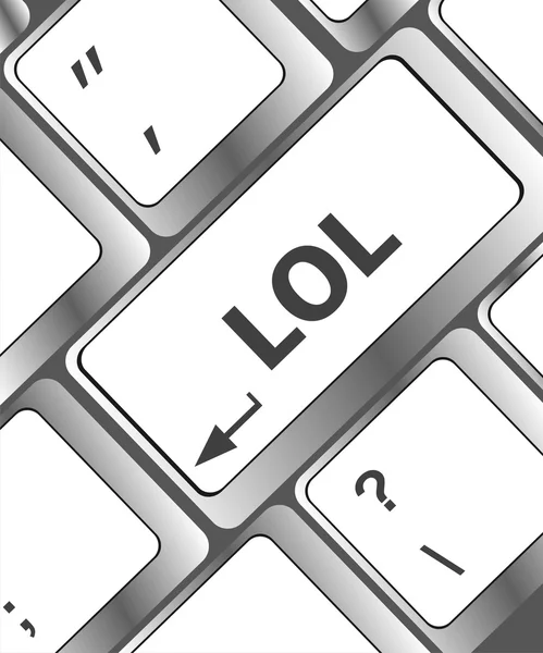 Keys saying lol on black keyboard — Stock Photo, Image