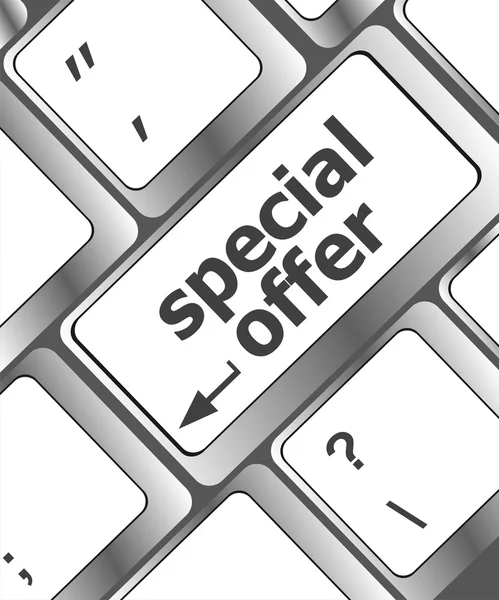 Botão de oferta especial no teclado do computador — Fotografia de Stock