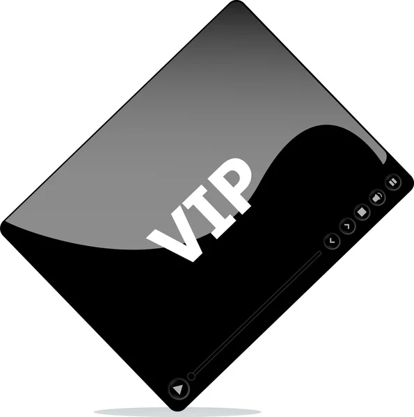 Video movie media player with vip word on it — Stock Photo, Image