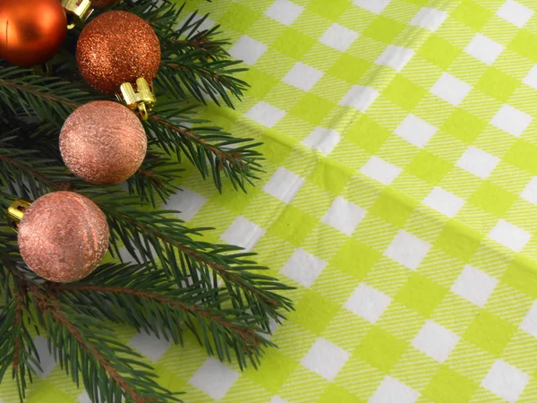 Christmas tree fir and balls — Stock Photo, Image